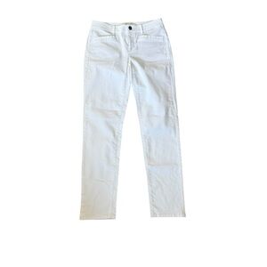 J.Jill Slim Boyfriend Straight Leg White Denim Jeans Women’s 4 Classic Coastal